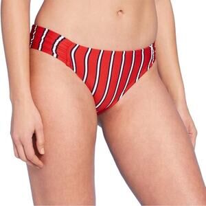 Kona Sol Red Striped Bikini Bottom